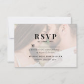 Editorial Ivory Photo Wedding RSVP Kaartje (Voorkant)