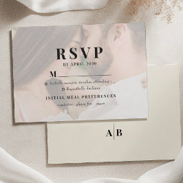 Editorial Ivory Photo Wedding RSVP Kaartje