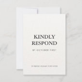 Editorial Minimalistische Winter Bruiloft QR Code RSVP Kaartje (Voorkant)