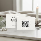 Editorial Minimalistische Winter Bruiloft QR Code RSVP Kaartje
