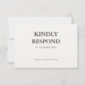 Editorial Minimalistische Winter Bruiloft QR Code RSVP Kaartje (Voorkant)