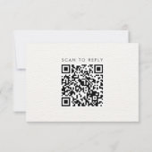 Editorial Minimalistische Winter Bruiloft QR Code RSVP Kaartje (Achterkant)