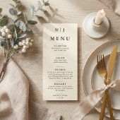 Editorial Minimalistische Winter Bruilofts Monogra Menu
