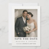 Editorial Minimalistische Winter Trouwfoto Save The Date (Voorkant)