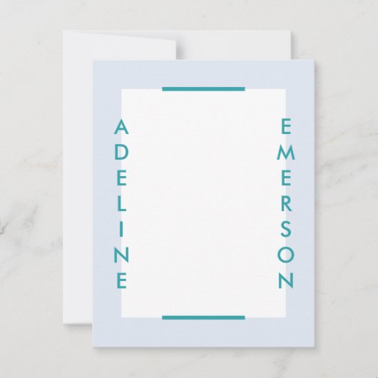 Editorial Modern Typography Stationery - Blue (Voorkant)