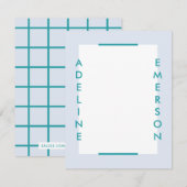 Editorial Modern Typography Stationery - Blue (Voorkant / Achterkant)