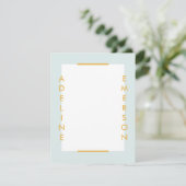 Editorial Modern Typography Stationery - Mint (Staand voorkant)