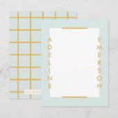 Editorial Modern Typography Stationery - Mint (Voorkant / Achterkant)