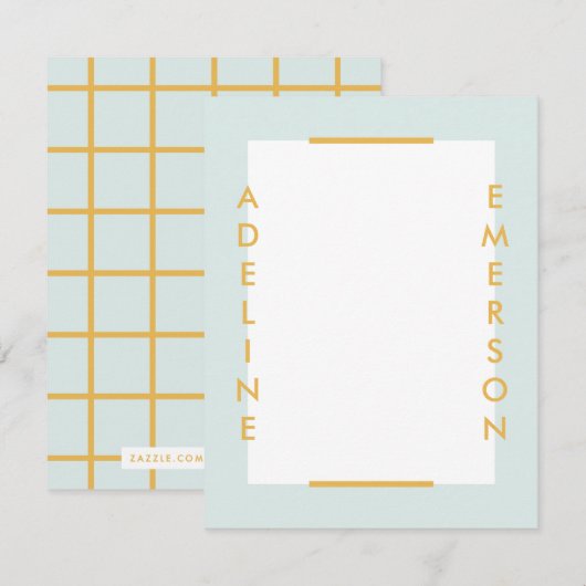 Editorial Modern Typography Stationery - Mint (Voorkant / Achterkant)
