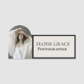 Editorial Photo Black Logo Photographer Naamplaatje (Voorkant)