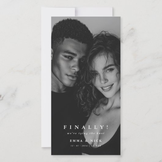 Editorial Photo Finally Wedding Save the Date (Voorkant)