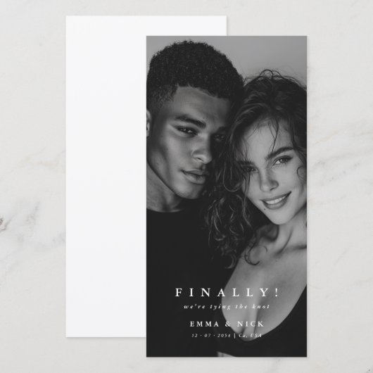 Editorial Photo Finally Wedding Save the Date (Voorkant / Achterkant)