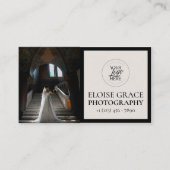 Editorial Photo Logo Black QR Code Business Card Visitekaartje (Voorkant)