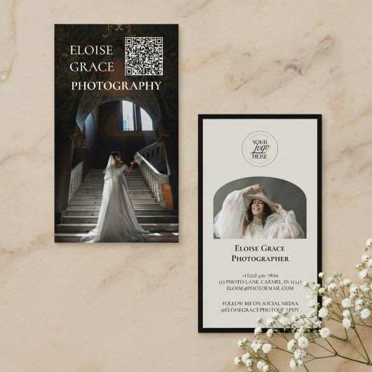 Editorial Photo Logo QR Code Business Card Visitekaartje