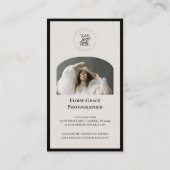 Editorial Photo Logo QR Code Business Card Visitekaartje (Achterkant)