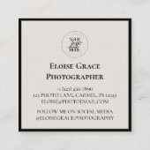 Editorial Photo Logo QR Code Square Business Card Vierkante Visitekaartje (Achterkant)