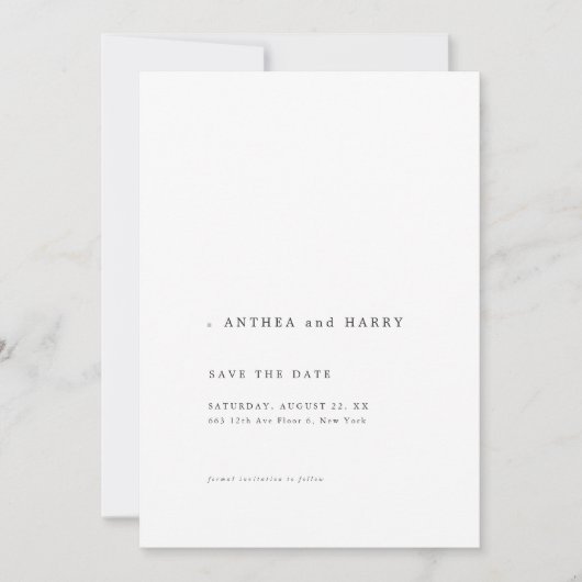 Editorial Photo Modern Serif Wedding Save the Date (Voorkant)