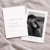 Editorial Photo Modern Serif Wedding Save the Date