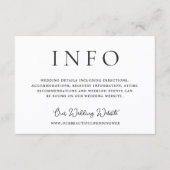 Editorial Photo Modern Wedding Informatiekaartje (Voorkant)