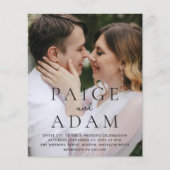 Editorial Photo Modern Wedding Invitation (Voorkant)