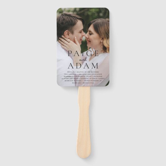 Editorial Photo Modern Wedding Program Handwaaier (Voorkant)
