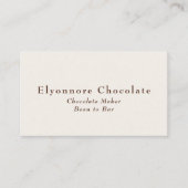 Editorial Serif Bean to Bar chocoladefabrikant  Visitekaartje (Voorkant)