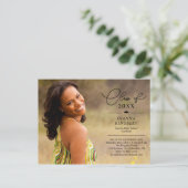 Editorial Style Graduation Invitation Postcard Briefkaart (Staand voorkant)