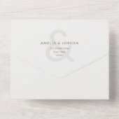 Editorial Typography All-In-One Wedding Invitation All In One Uitnodiging (Achterkant)