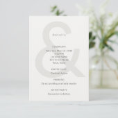 Editorial Typography Wedding Details Card Informatiekaartje (Staand voorkant)