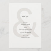 Editorial Typography Wedding Menu (Voorkant)