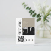 Editoriale Trouwjurk Code QR Informatiekaartje (Staand voorkant)