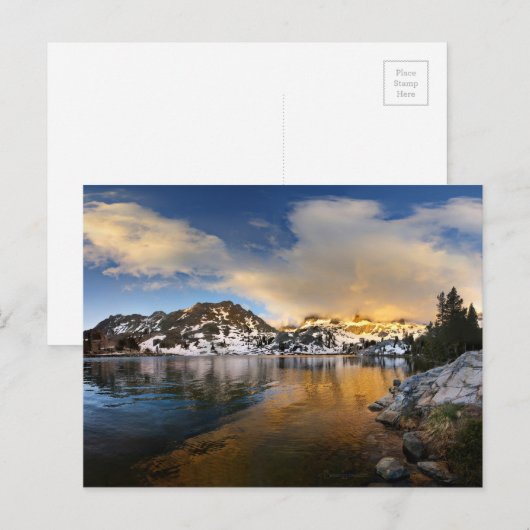 Ediza Lake Sunset - Sierra Nevada Mountains Briefkaart (Voorkant / Achterkant)
