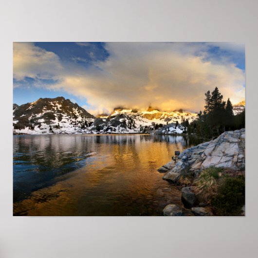 Ediza Lake Sunset - Sierra Nevada Mountains Poster (Voorkant)