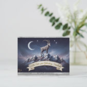 Edle Sternzeichen-Postkarte Steinbock – Alles Gute Briefkaart (Staand voorkant)