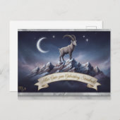 Edle Sternzeichen-Postkarte Steinbock – Alles Gute Briefkaart (Voorkant / Achterkant)