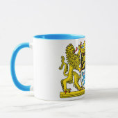 edle Tasse mit bayerischem Staatswappen Mok (Links)