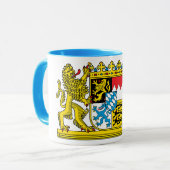 edle Tasse mit bayerischem Staatswappen Mok (Voorkant links)