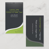 Edle Visitenkarte Web Developer, Grafikdesigner Visitekaartje (Voorkant / Achterkant)