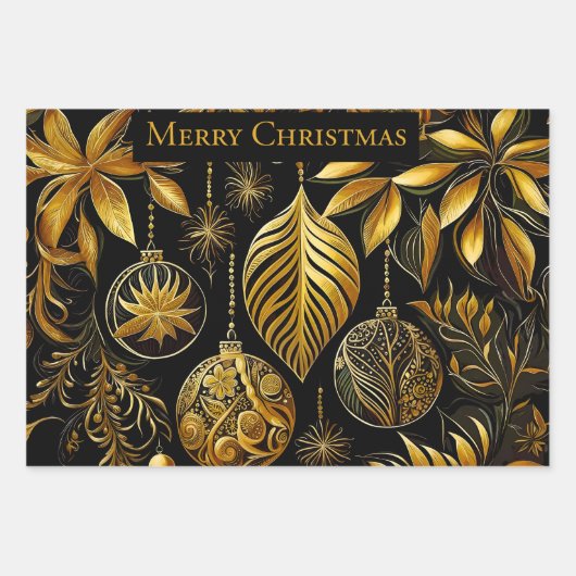 Edles Weihnachtsgeschenkpapier Inpakpapier Vel (Voorkant 3)