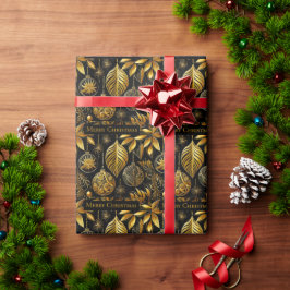 Edles Weihnachtspapier mit Weihnachtskugeln Cadeaupapier