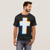 Edm Cross Glitch Christelijk T-shirt (Voorkant volledig)