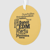 EDM Dance Party Word Cloud Ornament (voorkant)