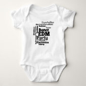 EDM Dance Party Word Cloud Romper (Voorkant)