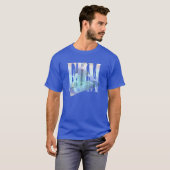 EDM DJ ELEKTRISCH BLAUW T-SHIRT (Voorkant volledig)