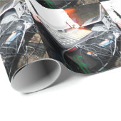 EDM DJ mengt muziek in een ondergronds show Cadeaupapier (Rol Hoek)