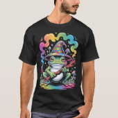 Edm Dj Psychedelic Party Rave Frog Wizard Mushroom T-shirt (Voorkant)