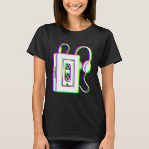 Edm driekleur - Walkman - Glitch - Rave Stijl Over T-shirt