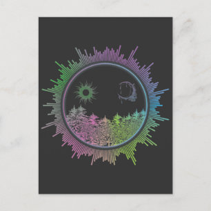 EDM Equalizer Techno Rave Electric Music Festival Briefkaart