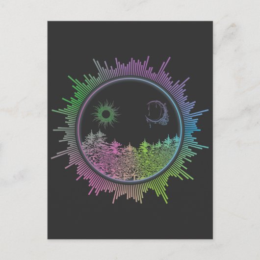 EDM Equalizer Techno Rave Electric Music Festival Briefkaart (Voorkant)