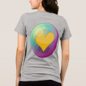 EDM-feest Skull-badge met aangepaste tekst Tri-Blend Shirt (Achterkant)